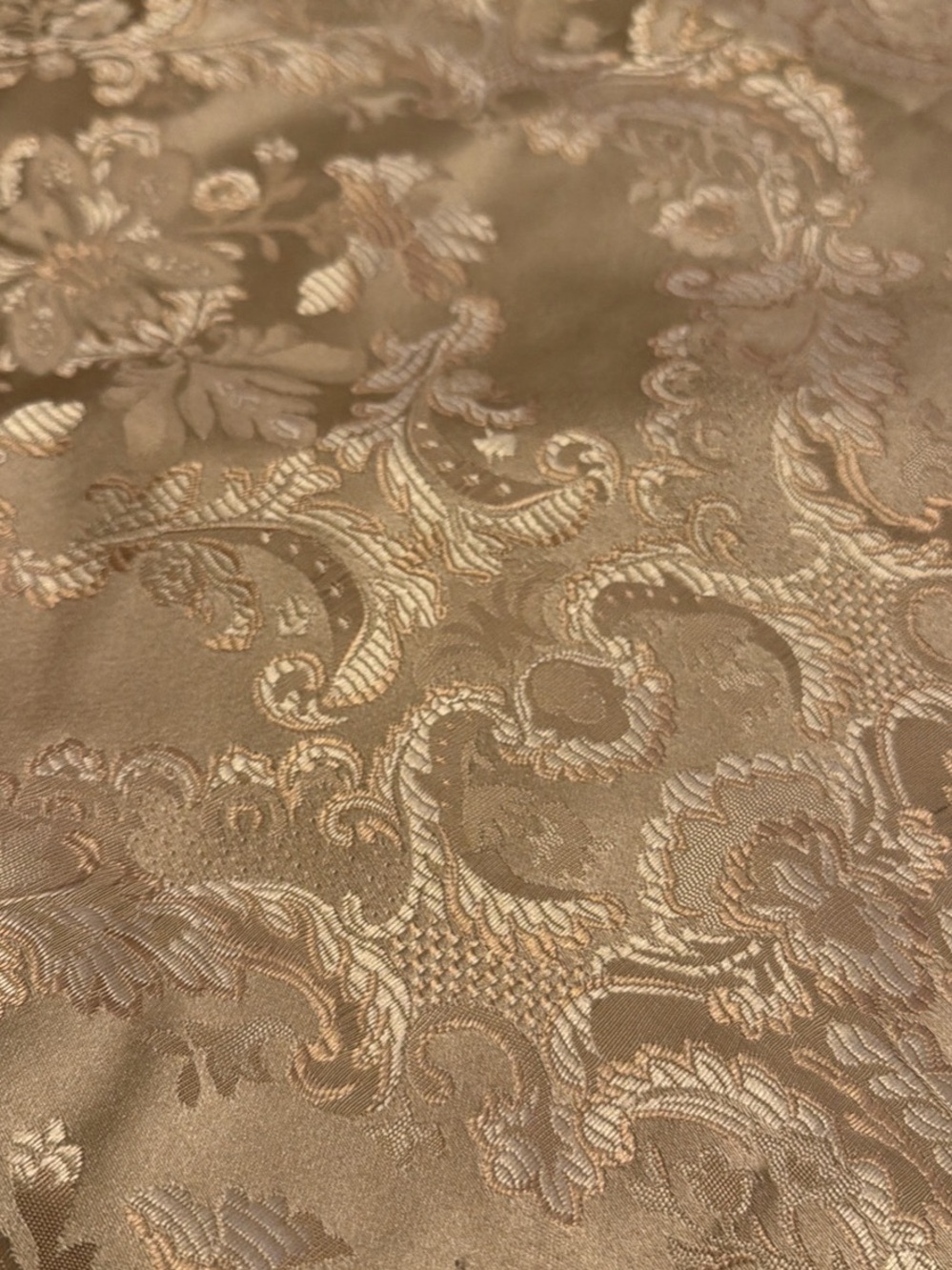 Gorgeous Gold Ornate Jacquard Damask curtain Panel 36”x 84”